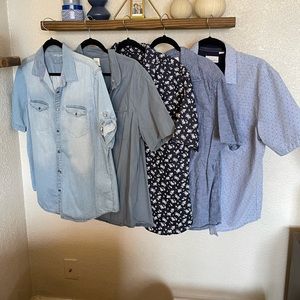MENS SHORT SLEEVE BUTTON UP LOT